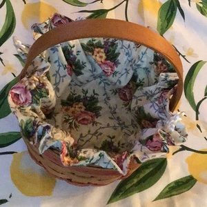🧺 Vintage Longaberger 1998 Mother's Day Basket & Floral Liner  🧺